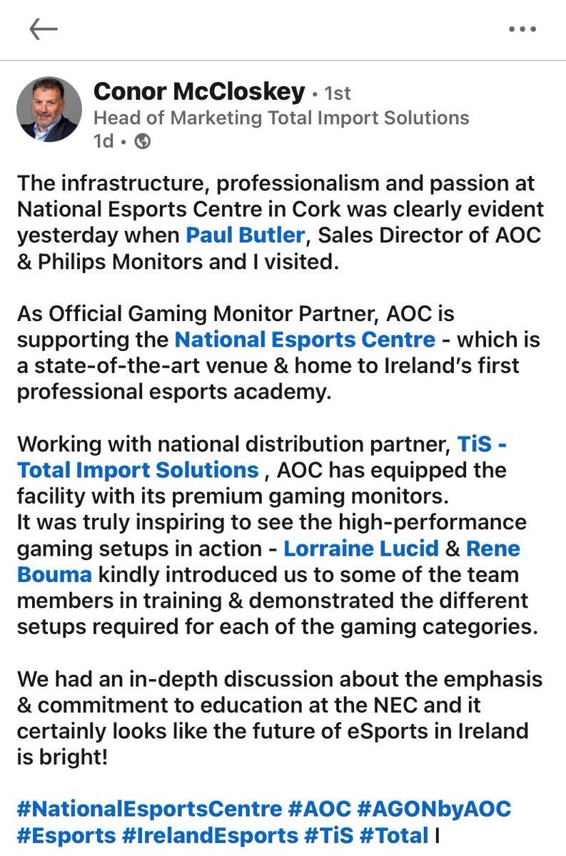 National Esports Centre (@irelandnec) on Twitter photo This year much has been achieved & so much more is coming at <a href="/IrelandNEC/">National Esports Centre</a> 🇮🇪
Building trust, understanding & delivering value with our partners makes this all possible. Thank you <a href="/AGONbyAOC/">AGON by AOC</a> for believing!
#unleashyourpotential #wheregamingbegins This year much has been achieved & so much more is coming at <a href="/IrelandNEC/">National Esports Centre</a> 🇮🇪
Building trust, understanding & delivering value with our partners makes this all possible. Thank you <a href="/AGONbyAOC/">AGON by AOC</a> for believing!
#unleashyourpotential #wheregamingbegins