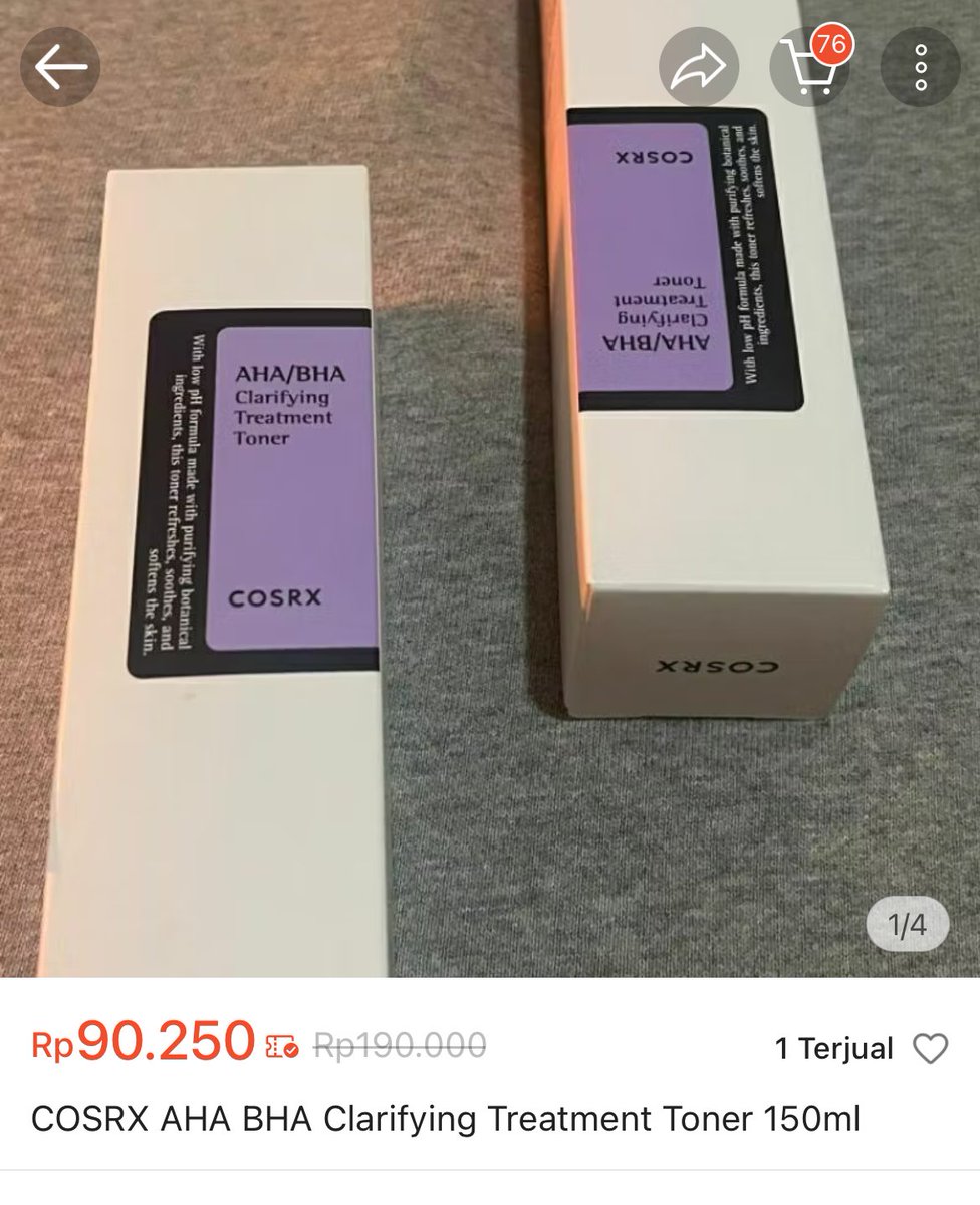 lililieee___'s tweet photo. jadi segini aja, link shopeenya https://t.co/nxyJUxvfgy

wts wtb cosrx aha bha 150ml new #wts #wtb #zonajajan #zonauang https://t.co/Zzb4NxYeHb