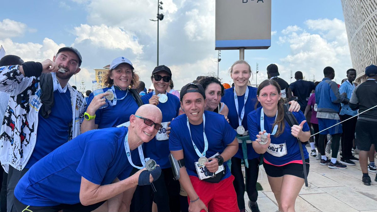 Kigali 10km race 🇷🇼 : French Team in motion 🇫🇷 ; 8 Finishers : 5 Women, 3 Men, a concrete example of our Feminist Diplomacy ; Congratulations ! 👍🏃‍♀️🏃👏