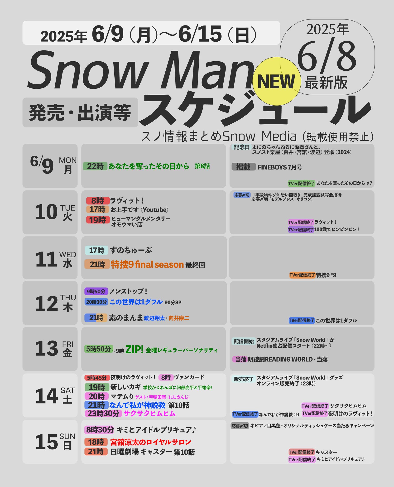 スノ情報まとめ⛄Snow Media｜Snow Man最新情報をお届け！asuMedia on