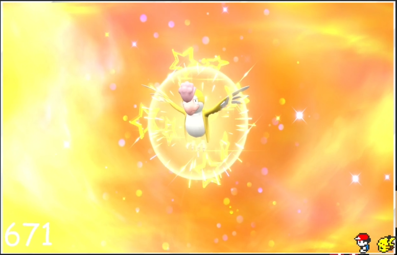 xGlumpf's tweet image. Shiny Yellow Squawkabilly after 671 Eggs (Masuda)