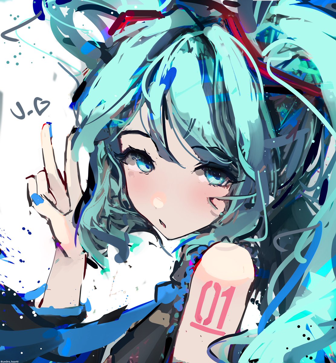 umbra_heartt's tweet image. Hatsune Miku illust (slight edit version)
#初音ミク #イラスト #VOCALOID