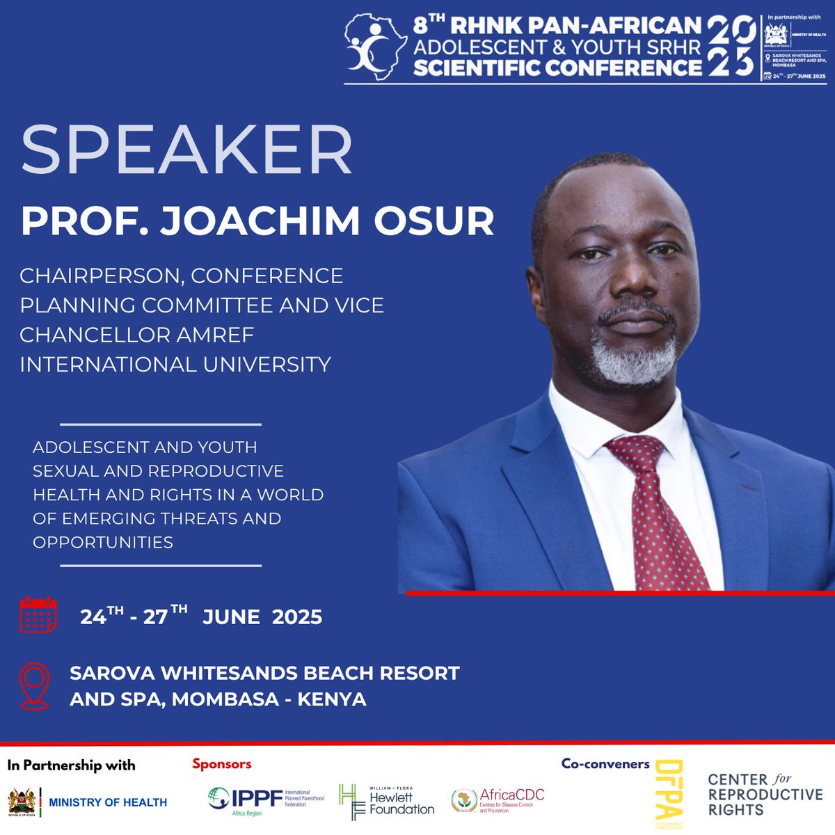 lucas_fondo's tweet image. 🎤Meet @joachimosur, chairperson Conference planning commitee and vice chancellor Amref International University , a speaker at the 8th #RHNKConference2025
See you in Mombasa kenya
#RHNKPanAfricanConference
@Amref_Kenya @AmrefUniversity @aphrc