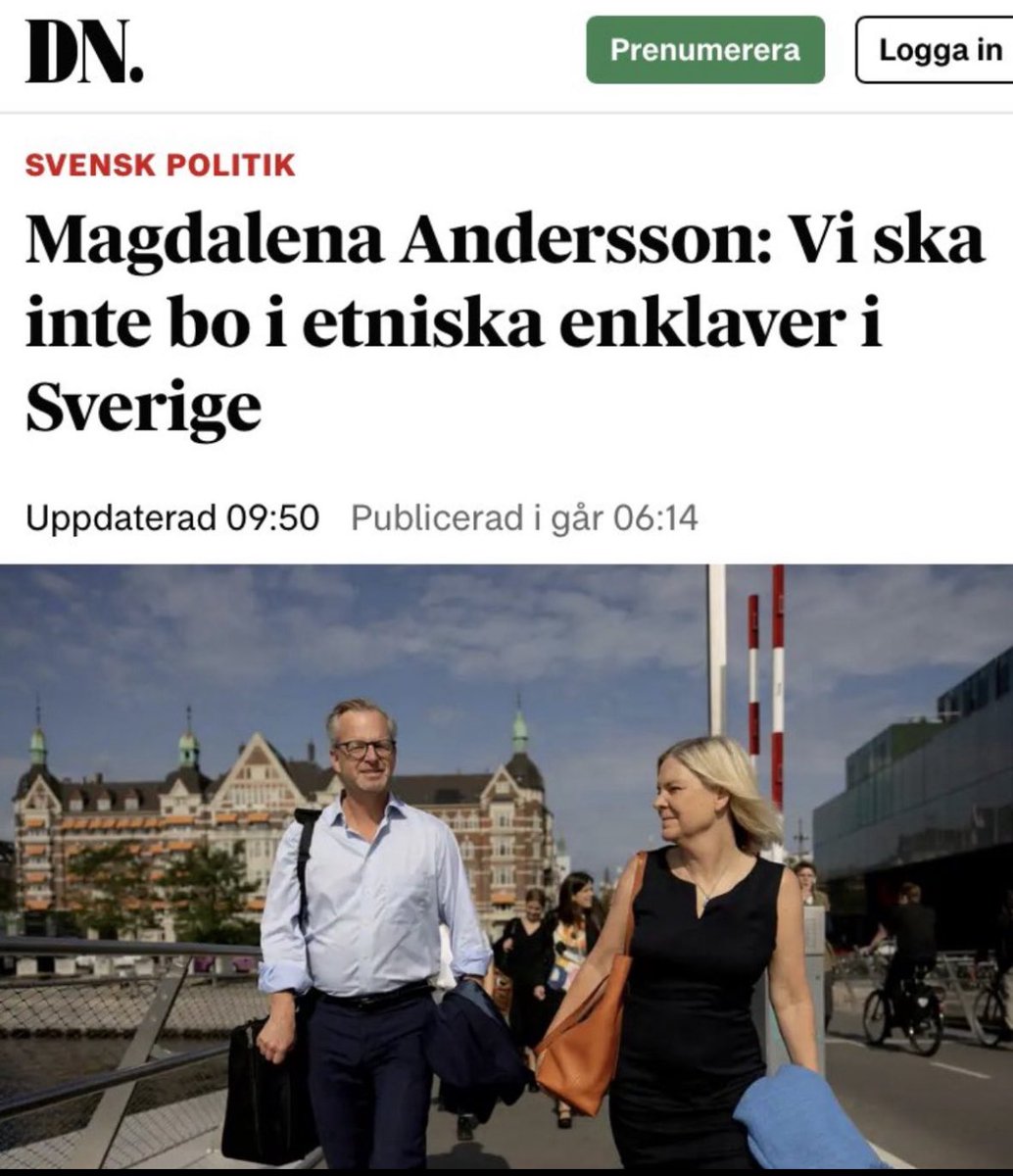 Tvångsblandning har redan testats i Limhamn. Nyanlända &amp; ointegrerbara invandrare på socbidrag berikade lghkomplex om 800 lgh. Det blev så farligt att inflyttningsstopp infördes. Gängriminella fick besittningsrätt. Området kallas nu Rosengård by the Sea.

S ska nu tvångsblanda 🇸🇪