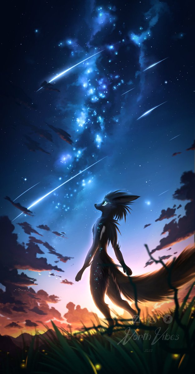 Stargazing ✨🌌
#Digitalpainting #FuralitySomna