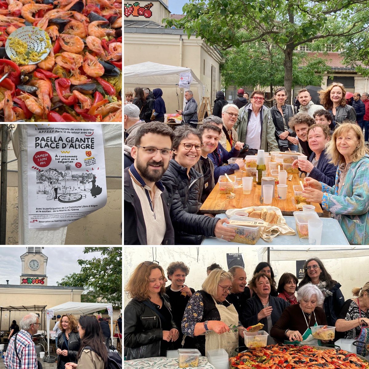 Hier soir c’était le retour de la paella géante sur la place d’Aligre à #paris12 ! 

Un grand moment convivial attendu par tout le quartier chaque année et préparé avec tellement de générosité par l’Association des Parents des Familles Espagnoles Emigrées en France ! 🥘🇪🇸