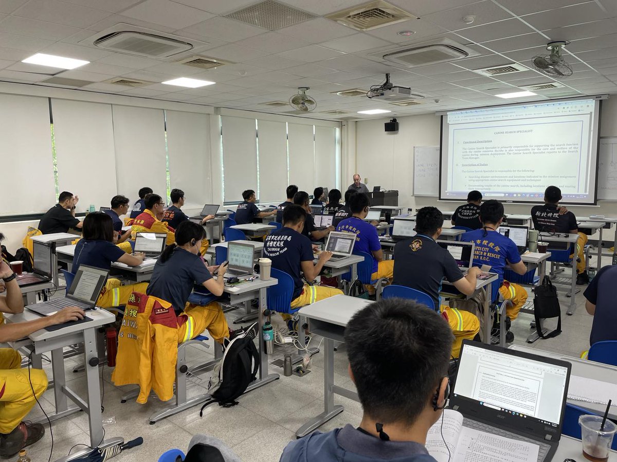 Our association held “Urban Search and Rescue” training with the participation of 29 firefighters between June 2-6, hosted by the National Fire Agency (NFA) in Taipei (ROC).