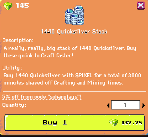 sohan__ah's tweet photo. Use code "sohanplays" &amp; get 5% OFF on coins &amp; QS!
💰 Coins:
500K – 30 Pixel → 28.5 Pixel
1M – 56 Pixel → 53.2 Pixel
5M – 195 Pixel → 185.25 Pixel
⚔️ QS:
60 – 9 Pixel → 8.55 Pixel
146 – 23 Pixel → 21.85 Pixel
1440 – 145 Pixel → 137.75 Pixel
Save Pixel !
#PixelCreator https://t.co/GtPpUhzyOc