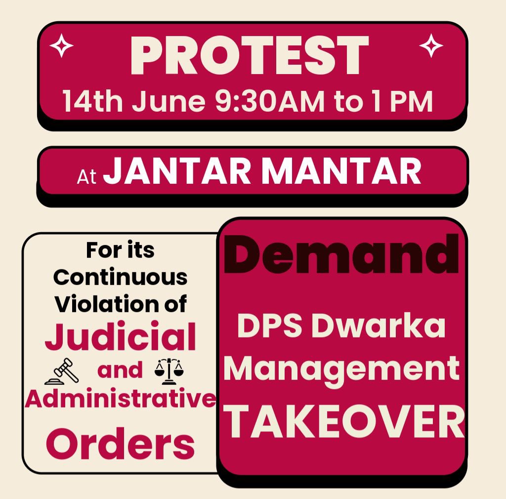 DPS Dwarka Parent Association (@dpsparentdwarka) on Twitter photo 🚨 DPS Dwarka openly defying all rules!
Blatantly ignoring DoE directives & Hon’ble High Court orders.
Is this school above the law ?
<a href="/Dir_Education/">DIRECTORATE OF EDUCATION Delhi</a> <a href="/DelhiHighCourt/">Delhi High Court</a> <a href="/JPNadda/">Jagat Prakash Nadda</a>
<a href="/ashishsood_bjp/">Ashish Sood</a>
Parents deserve justice. Rule of law must prevail.
#JusticeForParents #StopFeeLoot 🚨 DPS Dwarka openly defying all rules!
Blatantly ignoring DoE directives & Hon’ble High Court orders.
Is this school above the law ?
<a href="/Dir_Education/">DIRECTORATE OF EDUCATION Delhi</a> <a href="/DelhiHighCourt/">Delhi High Court</a> <a href="/JPNadda/">Jagat Prakash Nadda</a>
<a href="/ashishsood_bjp/">Ashish Sood</a>
Parents deserve justice. Rule of law must prevail.
#JusticeForParents #StopFeeLoot
