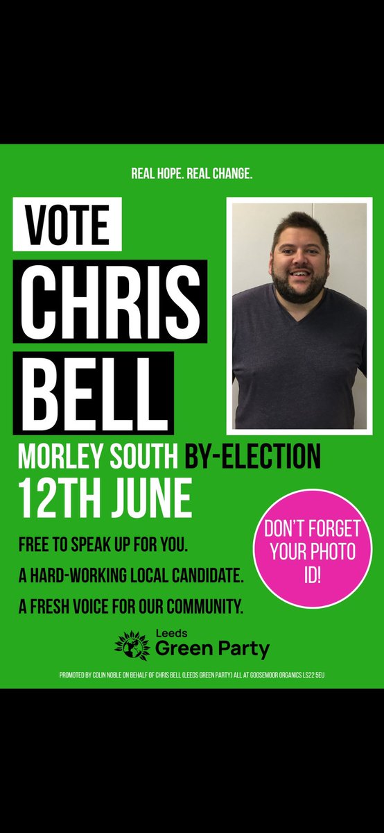 Chris Bell Green Party Leeds South West and Morley (@greensmorley) on Twitter photo 