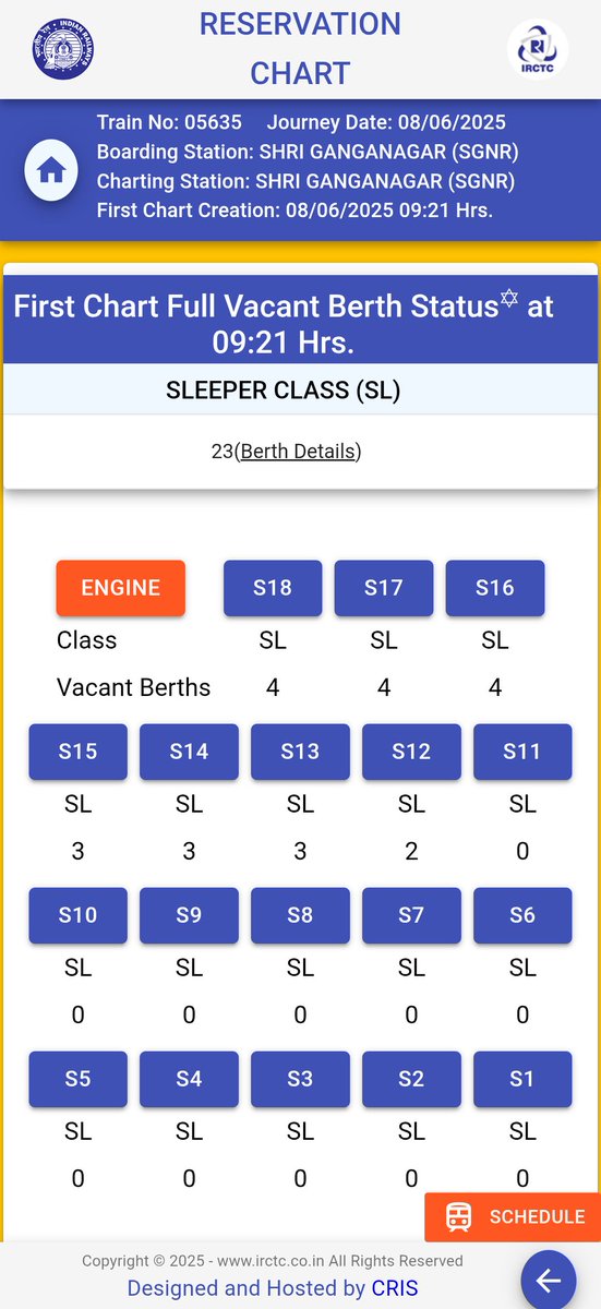 Jay Thepra (Jay*) - जय थेपड़ा (@jaythepra) on Twitter photo Train No. 05635 : Shriganganagar-Guwahati Special Express
(Station Wise Reservation Chart Detail)
<a href="/AssamRailfans/">RAILFANS ASSAM</a> <a href="/railfan_RJ31/">VISHU VERMA</a> <a href="/B_Mehra01/">Bhart Mehra (ਵਿਧਾਇਕ )</a> <a href="/DausaMggs/">@NSS MGGS, RAILWAY STATION DAUSA</a> <a href="/Parveen94133992/">Hanumangarh sadulpur rail route</a> <a href="/TSDstation/">BHADRA TIMES</a> <a href="/MrRkjajra/">Ellenabad (upcoming Junction)</a> <a href="/mrtiznlonglive/">Mathura Cantt Railway Station Union</a> <a href="/Kanpur_Central1/">Pune Tourism</a> <a href="/HanumangarhJ/">HANUMANGARH__JUNCTION ❤️ - HMH (Unofficial)</a> <a href="/TheMeena_Ji/">~ आशु ~</a> <a href="/AyodhyaRailFan/">Nothern Railway - Ayodhya</a> <a href="/spj_junction/">Samastipur Junction</a> Train No. 05635 : Shriganganagar-Guwahati Special Express
(Station Wise Reservation Chart Detail)
<a href="/AssamRailfans/">RAILFANS ASSAM</a> <a href="/railfan_RJ31/">VISHU VERMA</a> <a href="/B_Mehra01/">Bhart Mehra (ਵਿਧਾਇਕ )</a> <a href="/DausaMggs/">@NSS MGGS, RAILWAY STATION DAUSA</a> <a href="/Parveen94133992/">Hanumangarh sadulpur rail route</a> <a href="/TSDstation/">BHADRA TIMES</a> <a href="/MrRkjajra/">Ellenabad (upcoming Junction)</a> <a href="/mrtiznlonglive/">Mathura Cantt Railway Station Union</a> <a href="/Kanpur_Central1/">Pune Tourism</a> <a href="/HanumangarhJ/">HANUMANGARH__JUNCTION ❤️ - HMH (Unofficial)</a> <a href="/TheMeena_Ji/">~ आशु ~</a> <a href="/AyodhyaRailFan/">Nothern Railway - Ayodhya</a> <a href="/spj_junction/">Samastipur Junction</a>