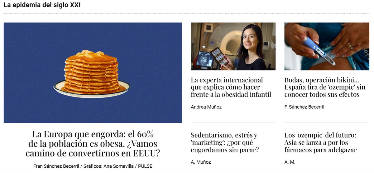 Fran Sánchez Becerril (@fransanchezbe) on Twitter photo La obesidad es la gran epidemia del siglo XXI. Con este bloque temático en <a href="/elconfidencial/">El Confidencial</a> analizamos el gran reto al que nos enfrentamos en la sociedad moderna, con los milagrosos 'ozempic' como telón de fondo La obesidad es la gran epidemia del siglo XXI. Con este bloque temático en <a href="/elconfidencial/">El Confidencial</a> analizamos el gran reto al que nos enfrentamos en la sociedad moderna, con los milagrosos 'ozempic' como telón de fondo