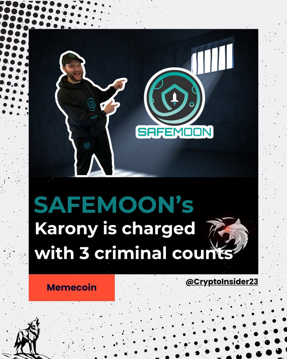 CryptoInsider23's tweet photo. THE RISE AND FALL OF SAFEMOON: CEO JOHN KARONY HAS BEEN CHARGED WITH THREE CRIMINAL COUNTS 🚩

Today, many meme coins are rising and falling quickly. But the real OG? It's SAFEMOON $SFM. You might have heard of it already, one of the earliest memecoin that started it all https://t.co/3pdJnnO0hT