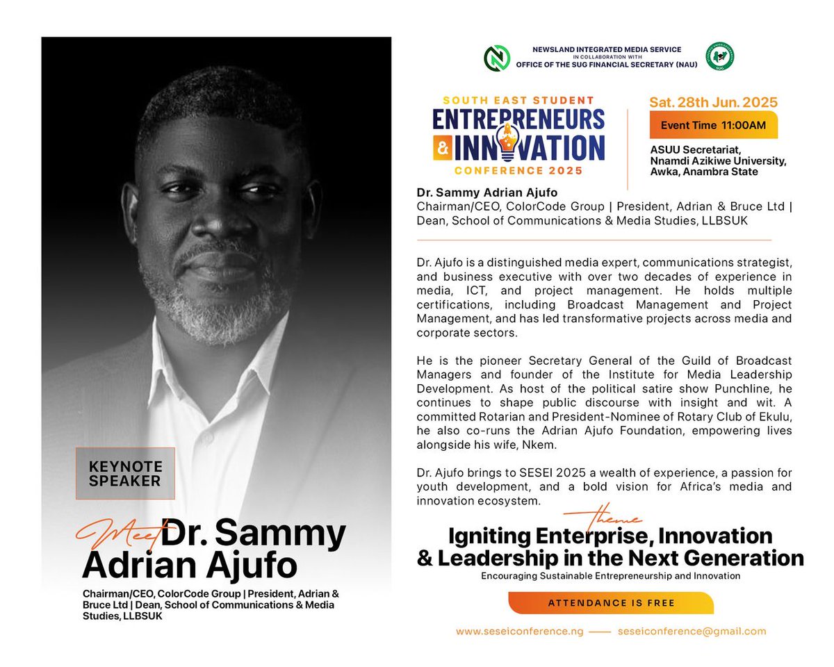 Dr. Sammy Ajufo JP, MNGRM (@sammyajufo) on Twitter photo Let's meet at Unizik! Let's meet at Unizik!