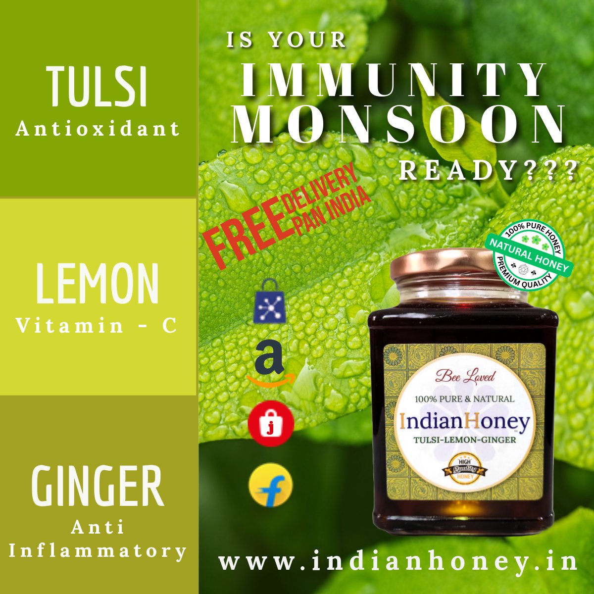Tattvafood's tweet photo. Boost your immunity this monsoon

Stay healthy this season with 100% pure and natural Indian honey! It’s your natural shield against common illnesses like fever, cold, and flu. Embrace wellness and sweeten your health today!

#IndianHoney #ImmunityBoost #MonsoonWellness #beeloved https://t.co/R5vQZksC5U