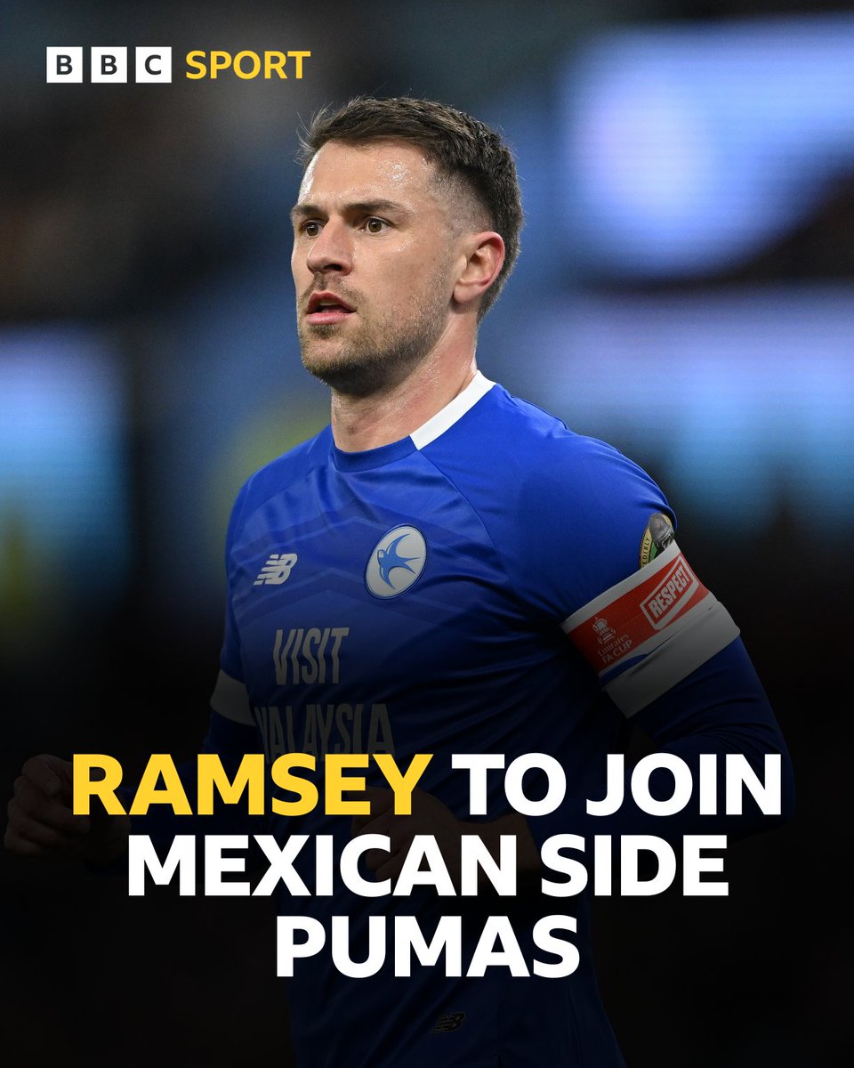 Wales captain Aaron Ramsey has agreed a deal to sign for Mexican side Club Universidad Nacional according to the PA news agency ⚽

#BBCFootball