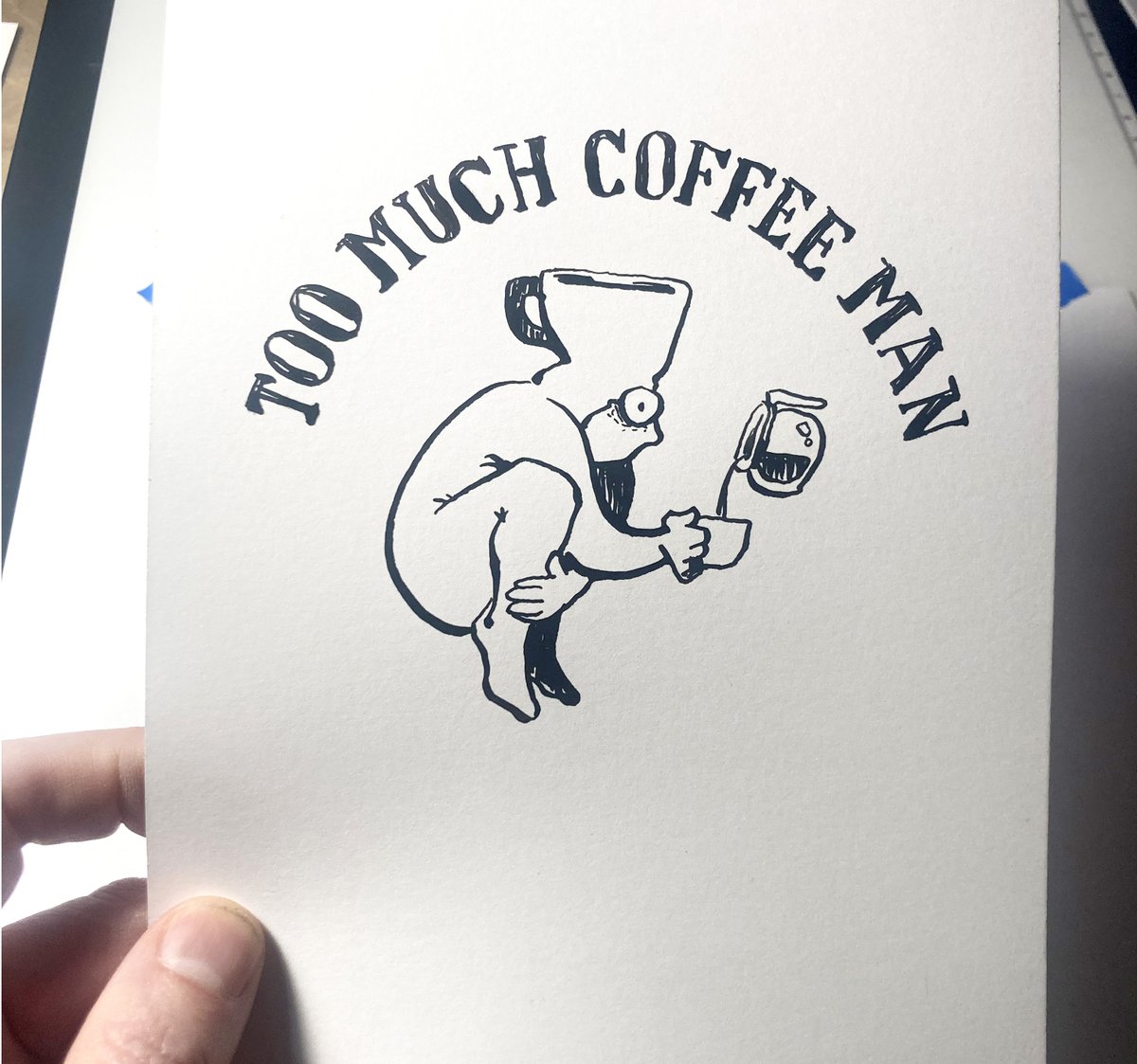 MuchCoffee's tweet image. Posting a couple more Too Much Coffee Man drawings for sale... 
$100. etsy.com/listing/189331…
