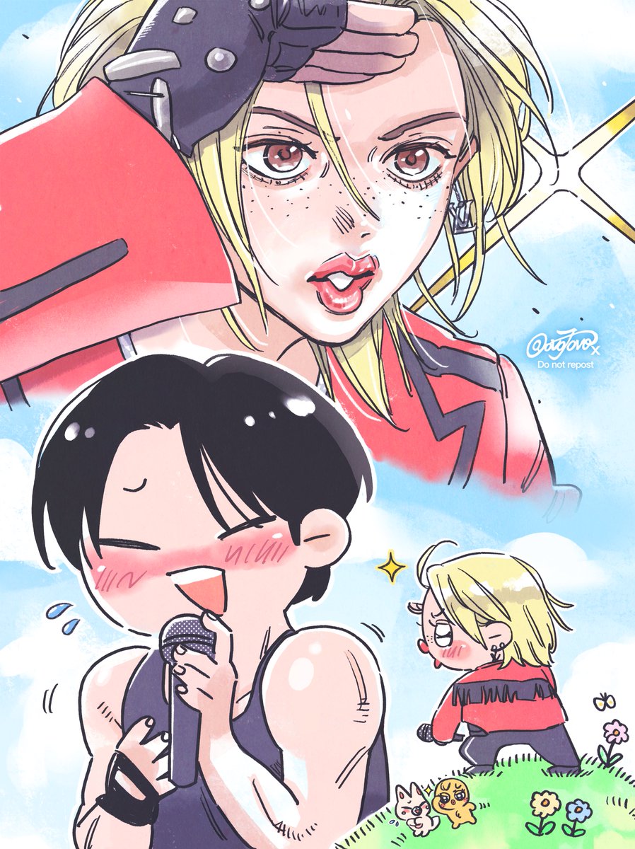 山頂から遠くの景色を眺めるようなポーズで筋肉を見る
💪(｡◝‿◜｡)　✨(∴•̀_•∴)