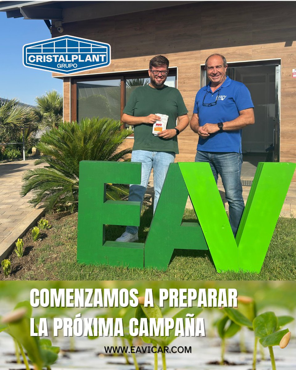 🌱💚 Esta semana dejamos nuestras semillas de pimiento en las mejores manos. Francisco Valverde y Antonio Ortega de <a href="/GrCristalplant/">Grupo Cristalplant</a>  renuevan el acuerdo de colaboración.
 👌👌 Agradecemos a CRISTALPLANT su excelente trabajo, porque sabemos que cada detalle cuenta  #EAVícar