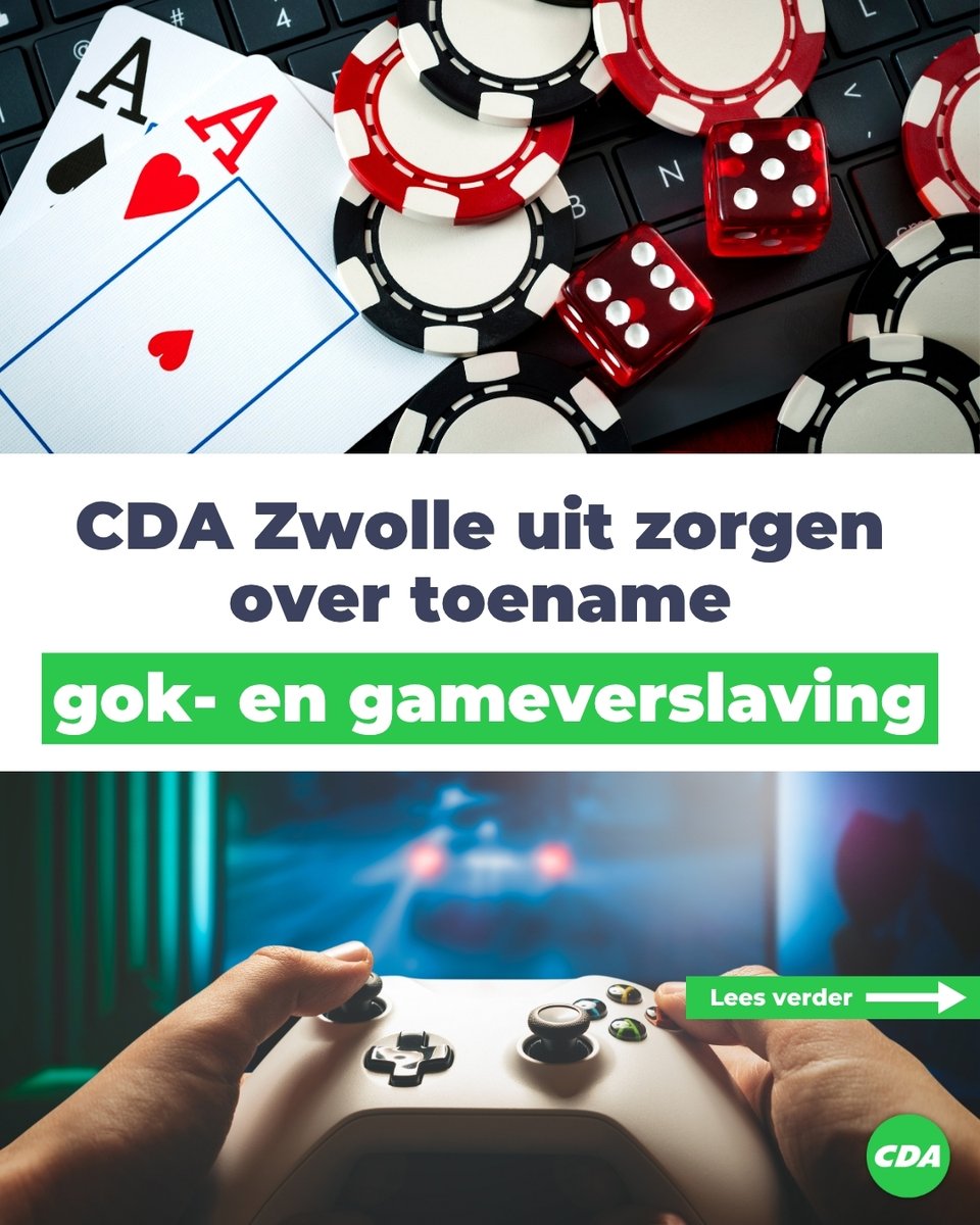 CDAZwolle's tweet image. ⚠️ Gok- en gameverslaving onder jongeren neemt toe sinds online kansspelen legaal zijn. CDA Zwolle wil weten: hoe staat het in onze stad met cijfers, preventie &amp;amp; samenwerking? Fractievoorzitter @lauravdgiessen stelt vragen aan het college.

Lees meer:
cda.nl/overijssel/zwo…