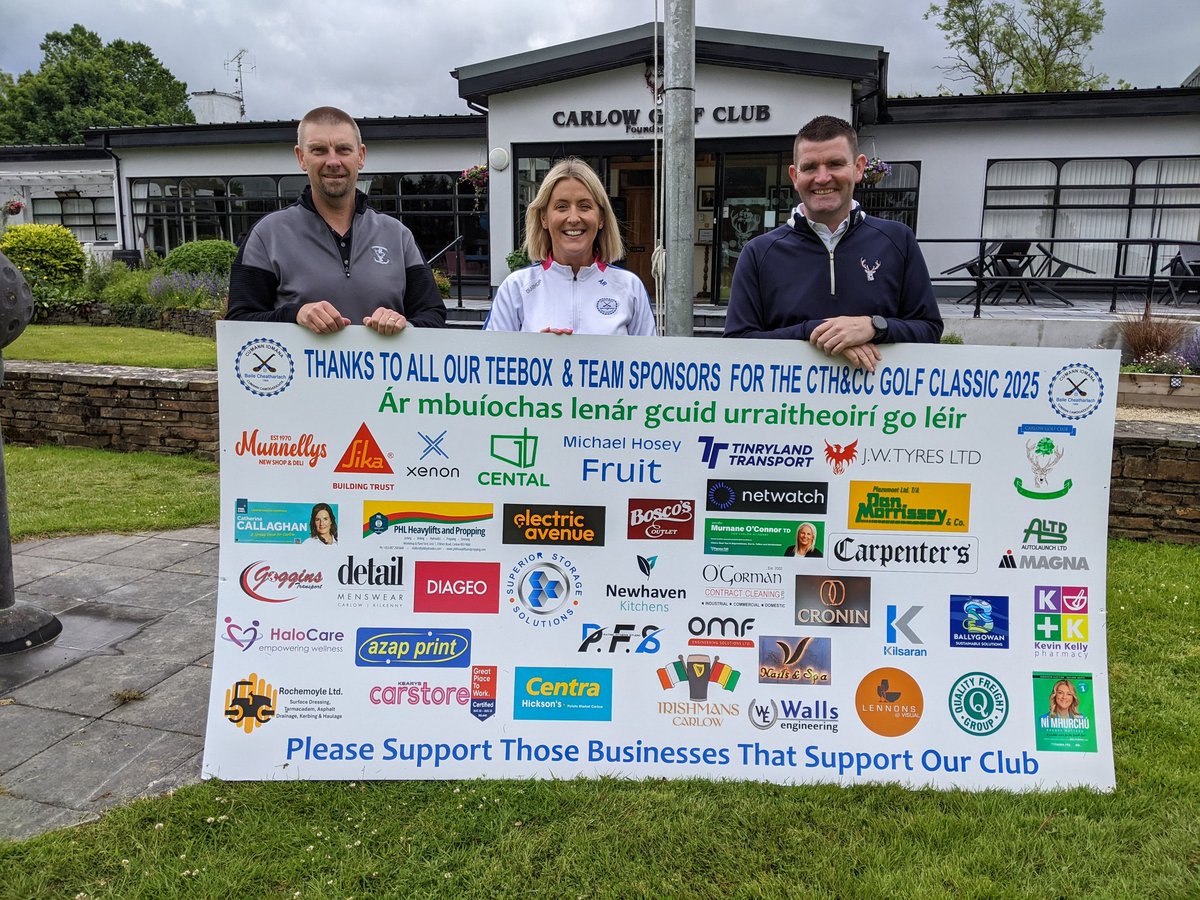 We extend our huge appreciation to our golf classic organisers Aoife Rice and Paul Hennessy who put in Trojan work to make the event a massive success. Thanks also to Pajo O'Brien who was on hand during the day and acted as score card adjudicator.