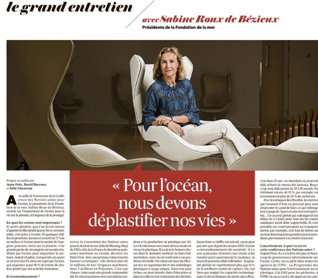 🌊 Pour #SauverNosOceans , nous devons déplastifier nos vies.
Nous devons diviser par 2 notre consommation de plastique vierge d'ici à 2040 par la réduction de la consommation de plastique et d'utilisation de plastiques recyclés. <a href="/SBezieux/">Sabine Roux de Bezieux</a> 
#JourDesOceans  #UNOC3 <a href="/cestrosi/">Christian Estrosi</a>