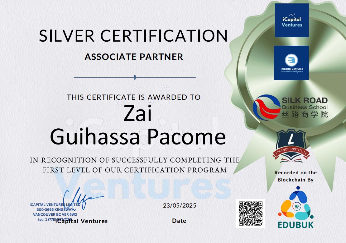 🌍 Edubuk Goes Global – Paris Edition

We’re thrilled to announce that over 300 certificates of associates from Paris who completed their programs with EiC Corporation,  iCapital Ventures, in association with SILK ROAD BUSINESS SCHOOL have been securely recorded on the blockchain