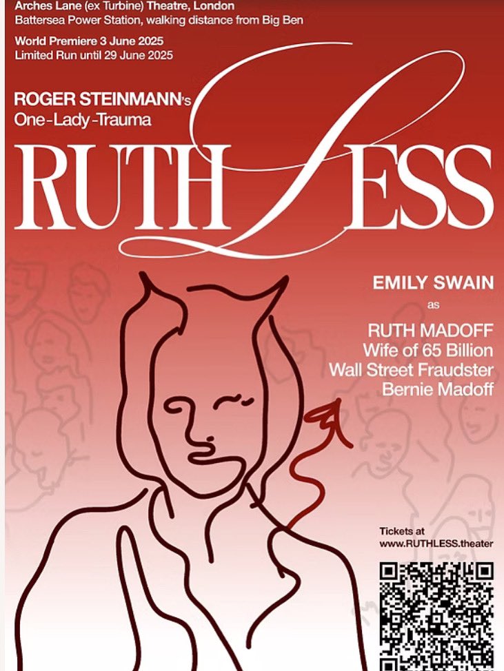 Catch <a href="/emilyroseswain/">Emily Rose Swain</a> and <a href="/roger/">Roger</a>.steinmann on <a href="/gabyroslin/">Gaby Roslin</a> fabulous <a href="/bbclondon/">bbclondon</a> show this afternoon around 2.10pm chatting about Ruthless - The Survival of Ruth Madoff at @archeslanetheatre Running til 29th June.