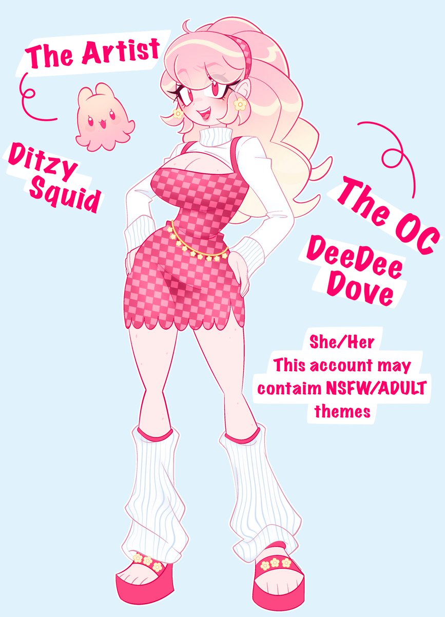 DitzySquid's tweet image. Welcome! You can call me Ditzy!🦑
I’m a Bunny Squid who’s a newbie illustrator. I love comics/manga, character design and the sea. I’m here to draw and have some good vibes— Disclaimer: future content may contain 🔞 themes! So view with discretion.
💗Stay safe and have fun!💗