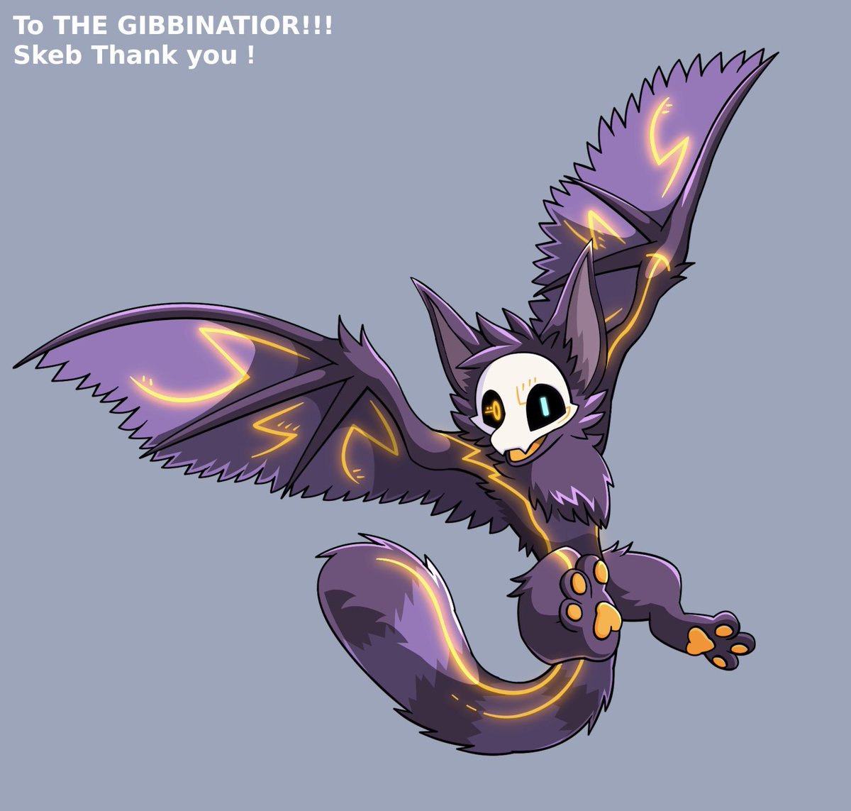 zui_0's tweet image. THE GIBBINATIOR!!!さんのオリキャラを描かせていただきました!
今回はコウモリっぽく描いてみました。
スケブありがとうございました!
#Skeb #commission