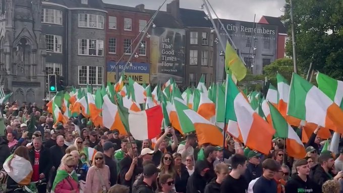 Thousands upon Thousands take to Cork City's Streets in Opposition to the Government