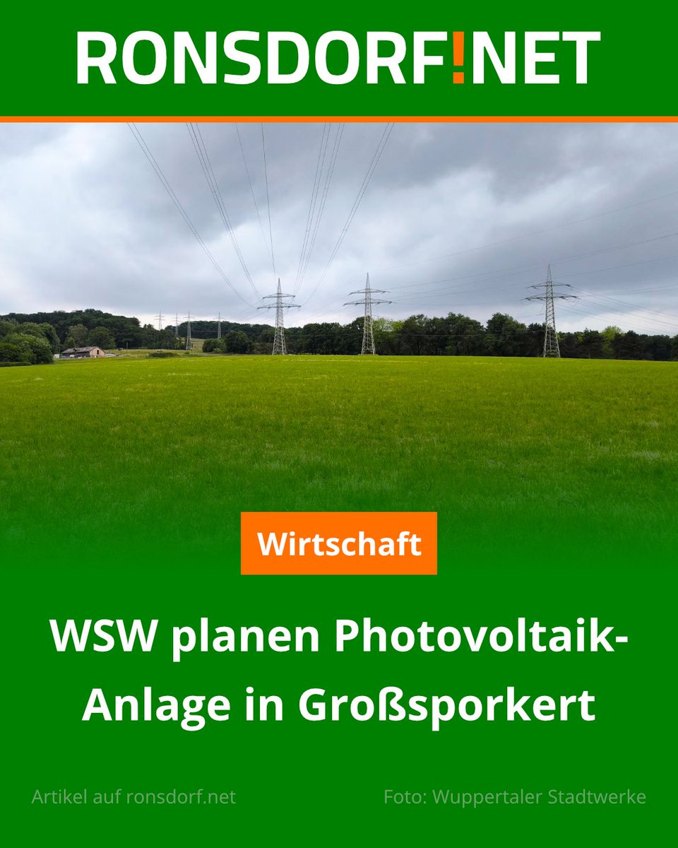 Nach der Anlage am Dönberg wollen die Wuppertaler Stadtwerke auch eine Freiflächen-Photovoltaik-Anlage in Ronsdorf bauen.

Zum Artikel geht es hier:
ronsdorf.link/alftd

#Wuppertal #Ronsdorf #Hochbarmen #Linde #Großsporkert #PV #Photovoltaik #Photovoltaikanlage #FreiflächenPV