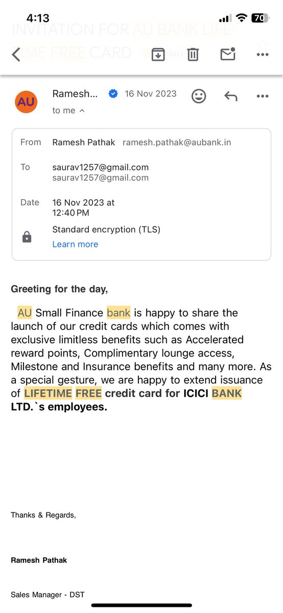 saurav1257's tweet photo. @ICICIBank @aubankindia @HDFC_Bank @DCBBank @AxisBank @RBIsays @RBI @KotakBankLtd @pnbindia @TheOfficialSBI @UjjivanUniverse @YESBANK 
Hi Banker,
Can you pls let me know the meaning of below mail. https://t.co/p9NW70Vu6z