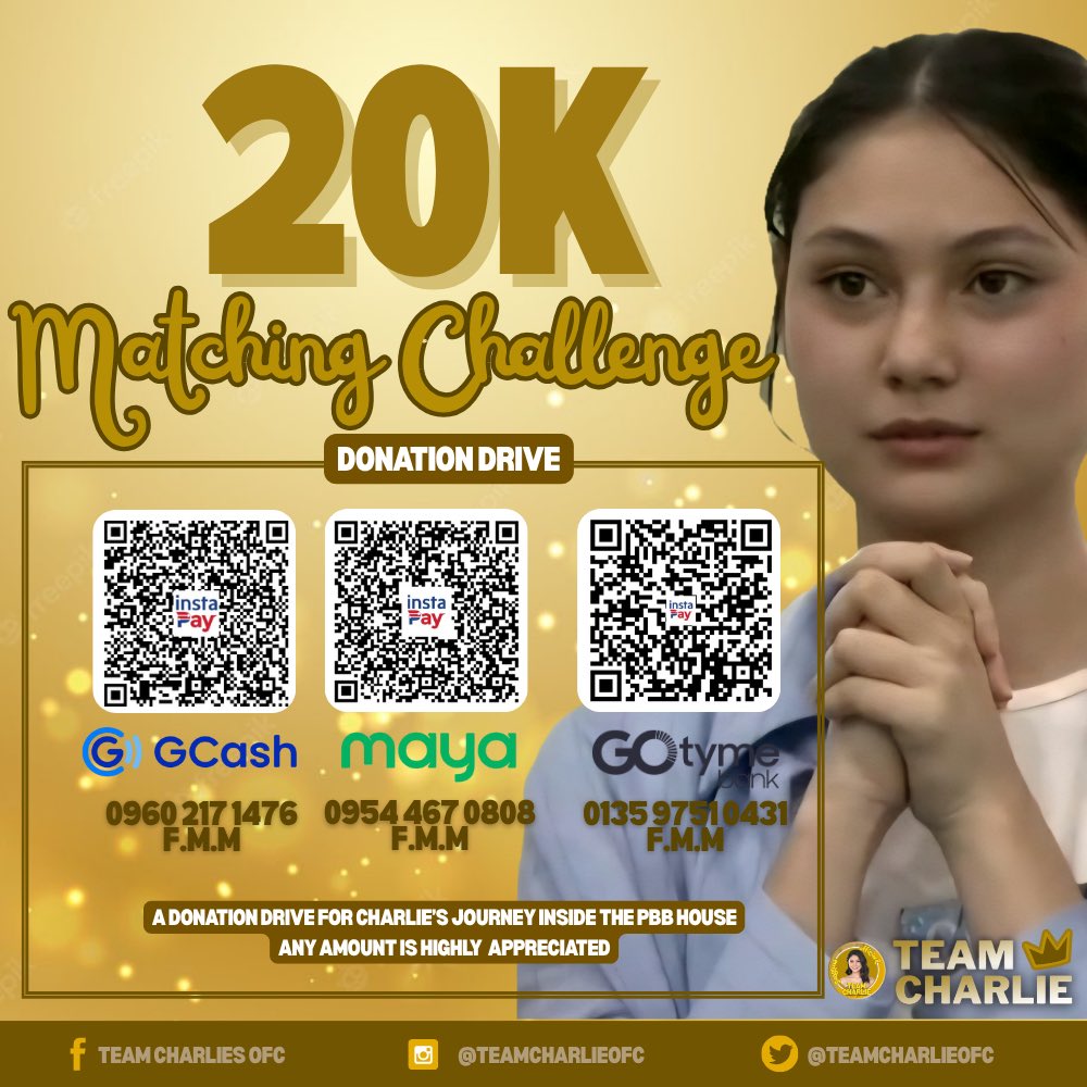 Ejay Clark (@iamejayclark) on Twitter photo Hello, Team CHARES!
We have an exciting challenge for <a href="/EsMurfsOFC/">ESMURFS OFFICIAL</a> and <a href="/TeamCharlieOfc/">TEAM CHARLIE OFFICIAL</a>.
If you'd like to support, feel free to scan and send your donations. Every contribution, big or small, makes a meaningful difference for Esnyr and Charlie.
Thank you so much! Hello, Team CHARES!
We have an exciting challenge for <a href="/EsMurfsOFC/">ESMURFS OFFICIAL</a> and <a href="/TeamCharlieOfc/">TEAM CHARLIE OFFICIAL</a>.
If you'd like to support, feel free to scan and send your donations. Every contribution, big or small, makes a meaningful difference for Esnyr and Charlie.
Thank you so much!