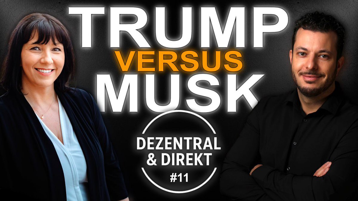 Joana Cotar (@joanacotar) on Twitter photo Was bedeutet der Machtkampf zwischen Trump und Musk? Wie konnte es soweit kommen und wieso es wichtig ist, in hartem Geld zu sparen..
Das und mehr im neuen Podcast von Dezentral & Direkt:
youtu.be/-SQiJm1kIuY?si…
<a href="/RomanReher/">Roman Reher</a> und ich freuen uns über Deine Meinung und Kommentar! Was bedeutet der Machtkampf zwischen Trump und Musk? Wie konnte es soweit kommen und wieso es wichtig ist, in hartem Geld zu sparen..
Das und mehr im neuen Podcast von Dezentral & Direkt:
youtu.be/-SQiJm1kIuY?si…
<a href="/RomanReher/">Roman Reher</a> und ich freuen uns über Deine Meinung und Kommentar!