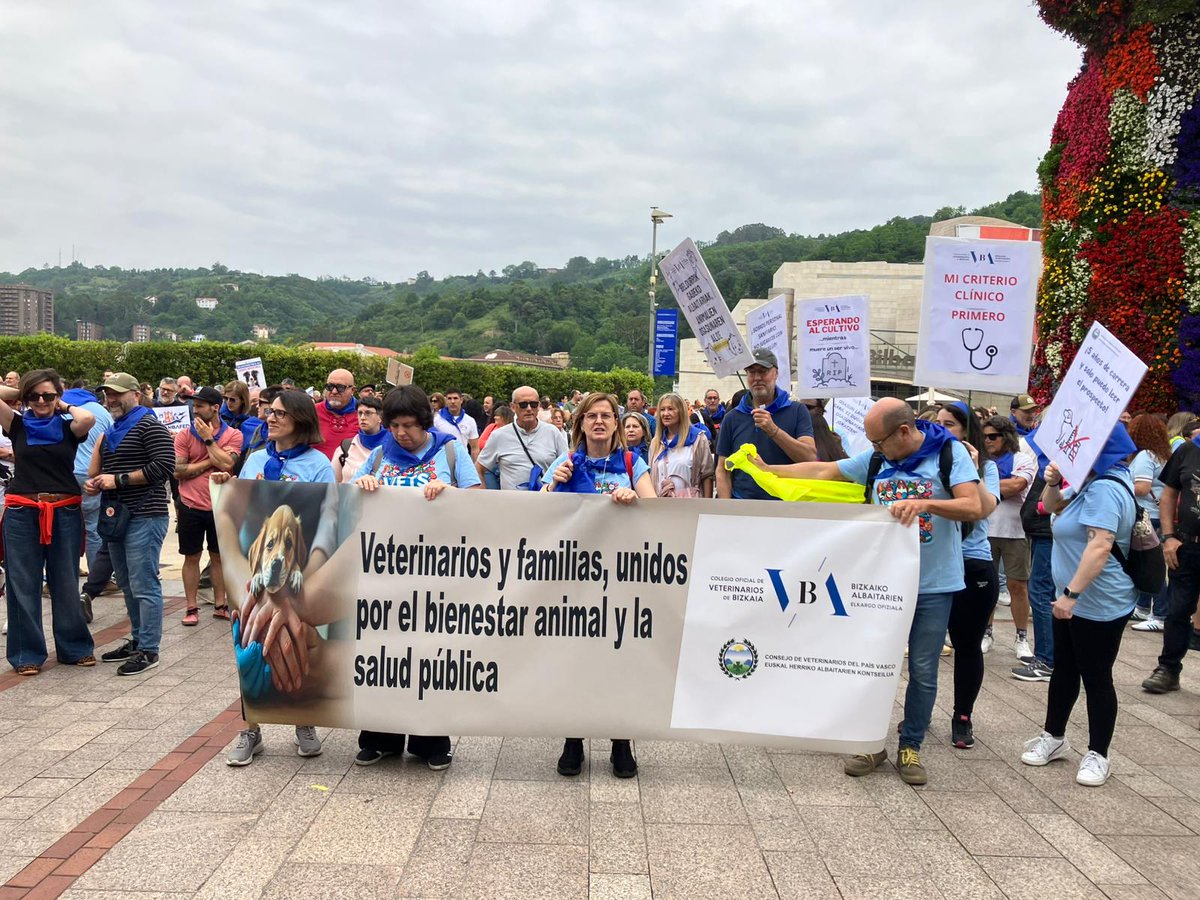 colvetbizkaia's tweet photo. ¡Iniciamos la manifestación junto al Puppy! Manifestazioa Puppyren ondoan hasten dugu!
#Unete #8Junio #ManifestacionVeterinaria #Dejanostrabajar #VetBasta #colvet #bizkaia #rd666 #veterinariaclinica #veterinariosenlucha #saludanimal #saludpública #veterinariosunidos https://t.co/64bGrtpmEd