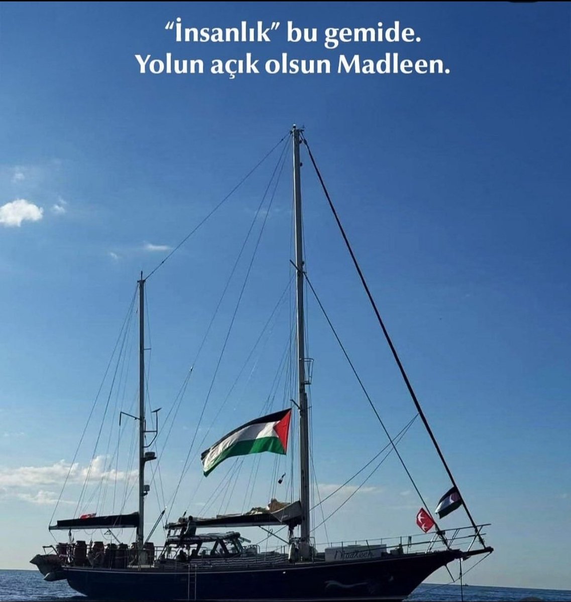 Bu sadece bir gemi değil.!!
İnsanlığın onurunu taşıyor...
#Madleen
#TuerkiyeMadleenİcinAyakta