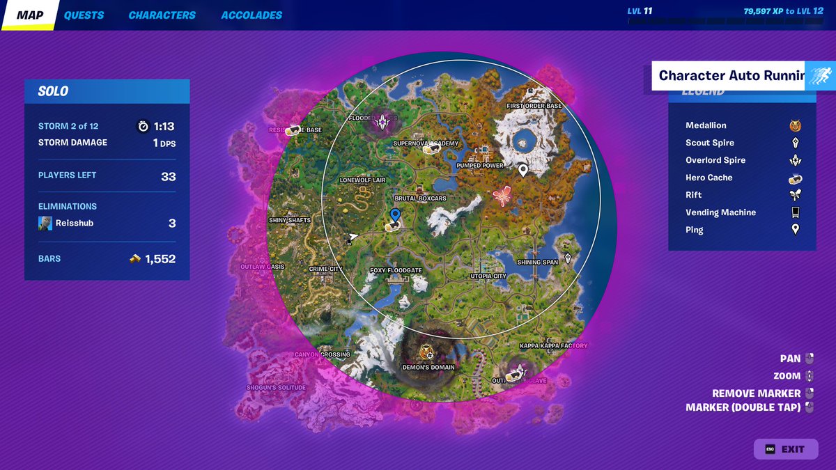 Island spawns in the 2nd zone now rather than the 4th