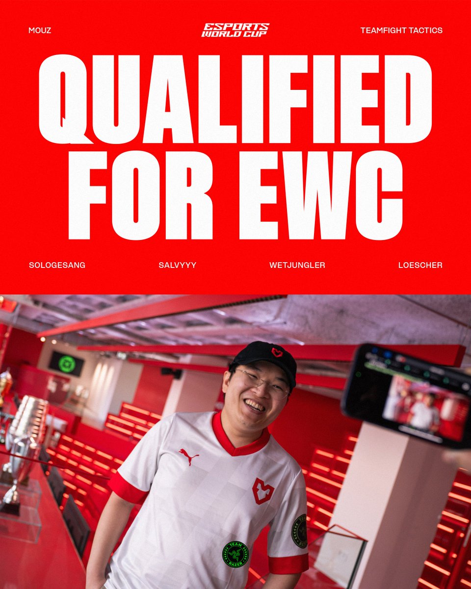 MOUZ (@mousesportsde) on Twitter photo Wir qualifizieren uns für den #EWC2025 in TFT!!!
Sehr stark Jungs 💪
<a href="/salvyyy/">MOUZ Salvyyy</a>
<a href="/sologesangtv/">Sologesang</a>
<a href="/Wetjungler/">Wet Jungler</a>
<a href="/Loescherdinger/">Loescher</a>
#VAMOUZ Wir qualifizieren uns für den #EWC2025 in TFT!!!
Sehr stark Jungs 💪
<a href="/salvyyy/">MOUZ Salvyyy</a>
<a href="/sologesangtv/">Sologesang</a>
<a href="/Wetjungler/">Wet Jungler</a>
<a href="/Loescherdinger/">Loescher</a>
#VAMOUZ