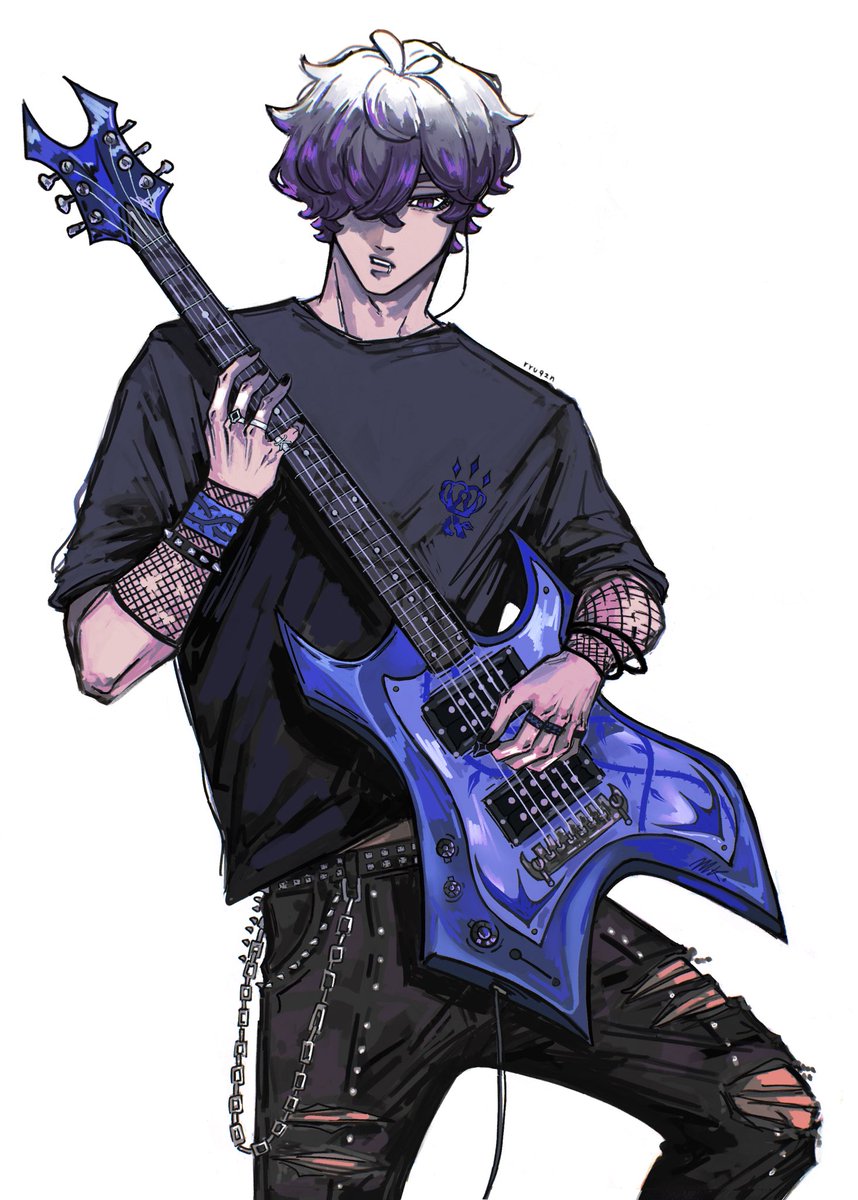 ryuqzn's tweet image. [ OLD ] rockstar au! alexis ness