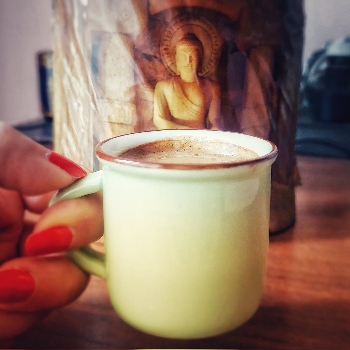 Good morning! ☕️ 🧘‍♀️

Buddha says: “Inner peace is great, but have you tried coffee first?”