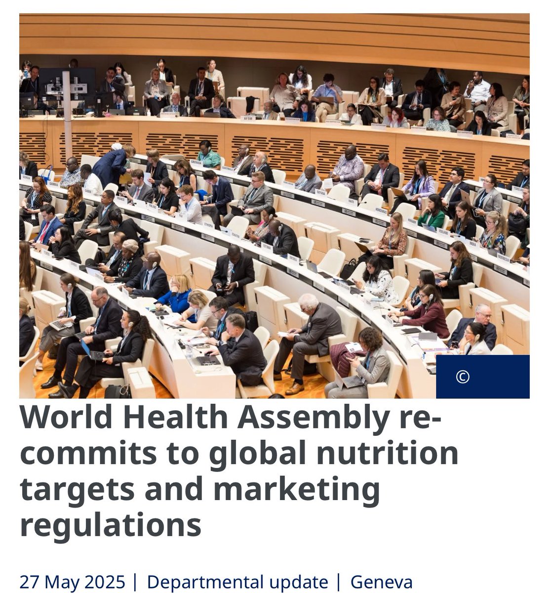 👏 Big win at #WHA78! Countries adopted new rules to curb digital marketing of formula &amp; baby foods—closing Code gaps &amp; boosting influencer transparency.

This will reduce false ads &amp; help parents make informed, healthier choices—an area I’m passionate about. 🌍👶
#ChildNutrition