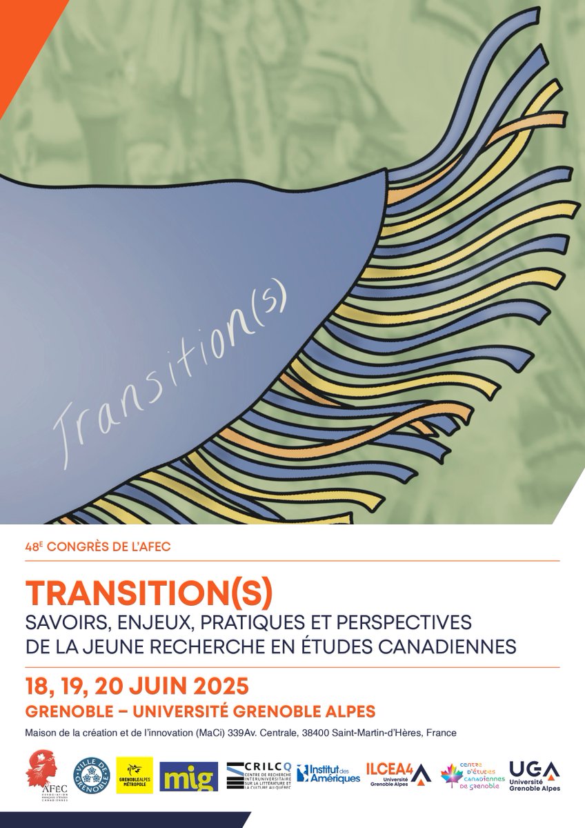 Centre d'Études Canadiennes de Grenoble (@cecg38) on Twitter photo 📣 Le CECG est heureux d’annoncer qu’il accueillera le congrès international de l’AFEC à l'<a href="/UGrenobleAlpes/">Université Grenoble Alpes</a> les 18, 19 et 20 juin 2025 !
📍 Rendez-vous très prochainement pour un événement dédié à la jeune recherche canadianiste !
🔗 congresafec2025.sciencesconf.org 📣 Le CECG est heureux d’annoncer qu’il accueillera le congrès international de l’AFEC à l'<a href="/UGrenobleAlpes/">Université Grenoble Alpes</a> les 18, 19 et 20 juin 2025 !
📍 Rendez-vous très prochainement pour un événement dédié à la jeune recherche canadianiste !
🔗 congresafec2025.sciencesconf.org
