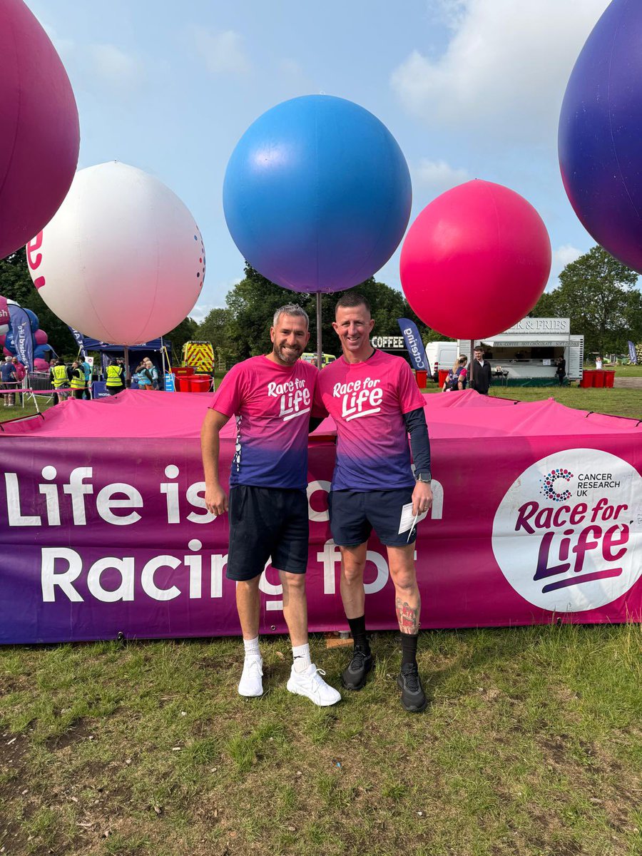 Newitt7185's tweet image. 10k done 46.51 ✅ @raceforlife for @CR_UK with my mate @LordyMJ1986 . Thank u to everyone that donated it means a lot ❤️. Link is still open for any last minute donations
