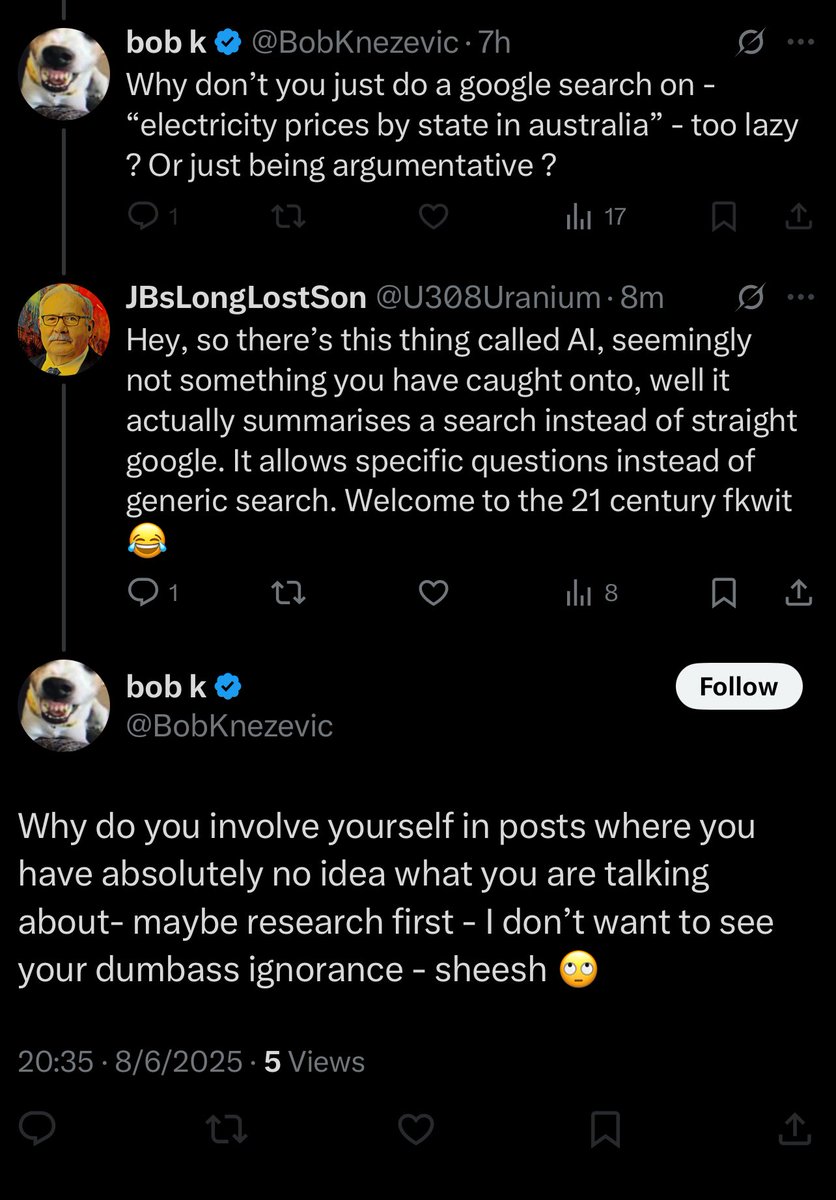 I didn’t think people were still so weak here . Blocked because… 😂