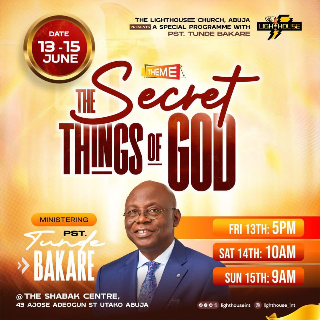 Dekemichris's tweet photo. #TheSecretThingsOfGod
Join us @Lighthouseint https://t.co/FBrvf7QGU8