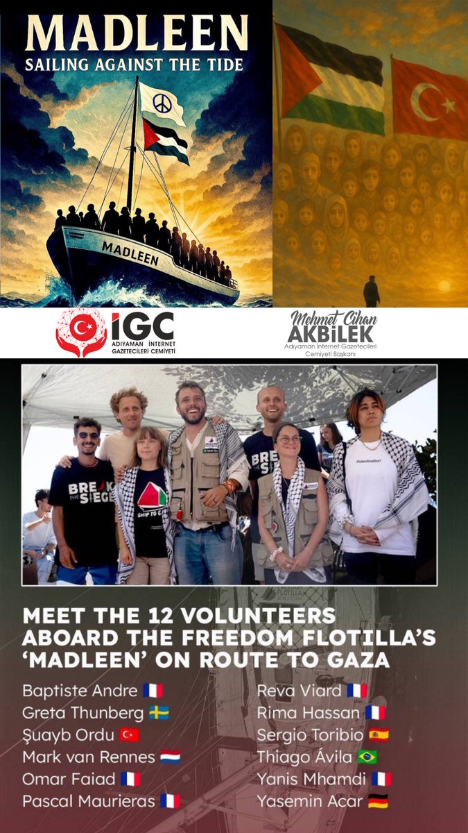 Az kaldı ha gayret. Dualarımız sizinle ve milyonlarca Gazzeli ile… #Madleen