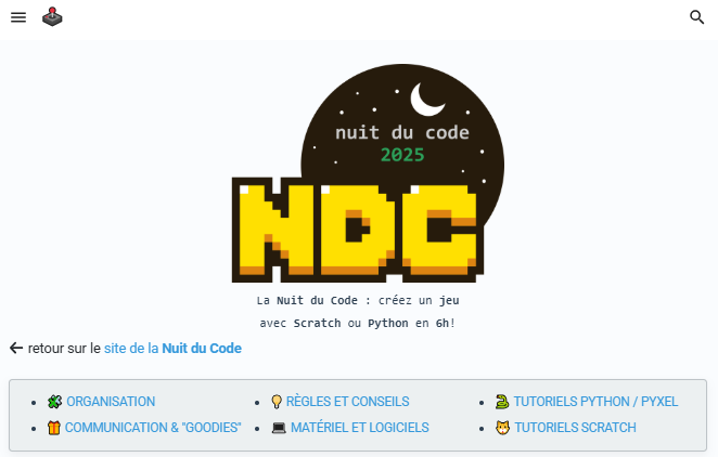 NSI ac. Orléans-Tours (@nsi_ot) on Twitter photo La <a href="/nuitducode/">𝗡𝘂𝗶𝘁 𝗱𝘂 𝗖𝗼𝗱𝗲 𝟮𝟬𝟮𝟱</a> est sur La Forge avec un beau site plein de photos motivantes.
nuitducode.forge.apps.education.fr La <a href="/nuitducode/">𝗡𝘂𝗶𝘁 𝗱𝘂 𝗖𝗼𝗱𝗲 𝟮𝟬𝟮𝟱</a> est sur La Forge avec un beau site plein de photos motivantes.
nuitducode.forge.apps.education.fr