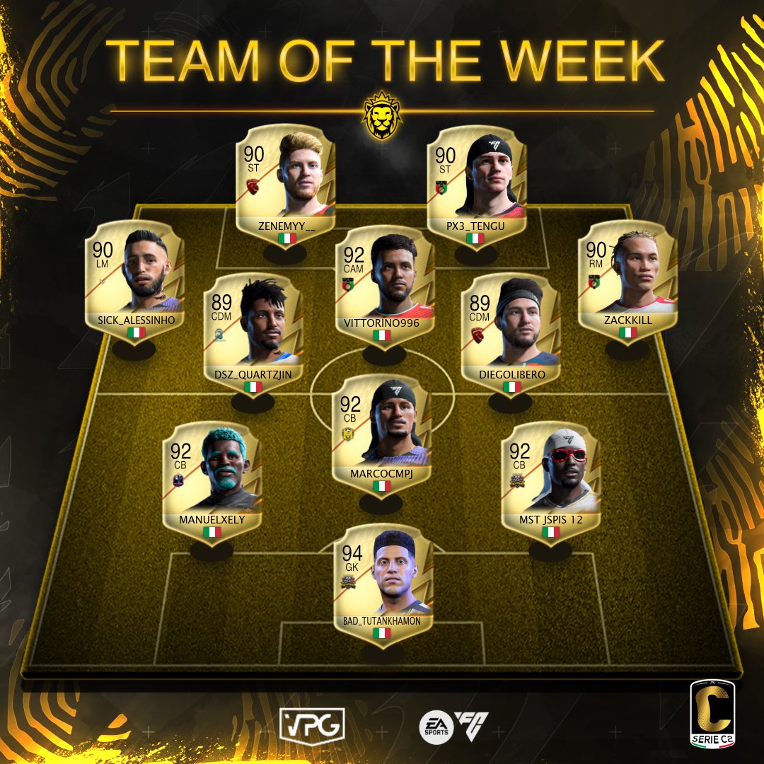 VPG Italy ๐ฎ๐น (@vpgitaly) on Twitter photo ๐ฅ Squadra della settimana
๐ Classifica del campionato
โฝ๏ธ@easportsfc Competitivo 11v11
๐ Serie C2
1โฃ <a href="/eFcPriolo/">eFC PRIOLO GARGALLO</a>
2โฃ <a href="/DSZ_eSports/">DESENZANO eSports</a>
3โฃ <a href="/MastiniProClub/">MASTINI ProClub_EverGreen official MST</a>
4โฃ <a href="/20starsEsports/">TwentyStars (20s) Esports</a>
Main sponsor
<a href="/EsportsMartina/">Martina eSports</a>
Sponsor
<a href="/Helios_ps5/">HELIOS ESPORTS</a>
<a href="/OlympicSaEsp/">Olympic Salerno eSports</a>
<a href="/MGV_ALL_STAR_30/">MGV ALL STAR</a> ๐ฅ Squadra della settimana
๐ Classifica del campionato
โฝ๏ธ@easportsfc Competitivo 11v11
๐ Serie C2
1โฃ <a href="/eFcPriolo/">eFC PRIOLO GARGALLO</a>
2โฃ <a href="/DSZ_eSports/">DESENZANO eSports</a>
3โฃ <a href="/MastiniProClub/">MASTINI ProClub_EverGreen official MST</a>
4โฃ <a href="/20starsEsports/">TwentyStars (20s) Esports</a>
Main sponsor
<a href="/EsportsMartina/">Martina eSports</a>
Sponsor
<a href="/Helios_ps5/">HELIOS ESPORTS</a>
<a href="/OlympicSaEsp/">Olympic Salerno eSports</a>
<a href="/MGV_ALL_STAR_30/">MGV ALL STAR</a>
