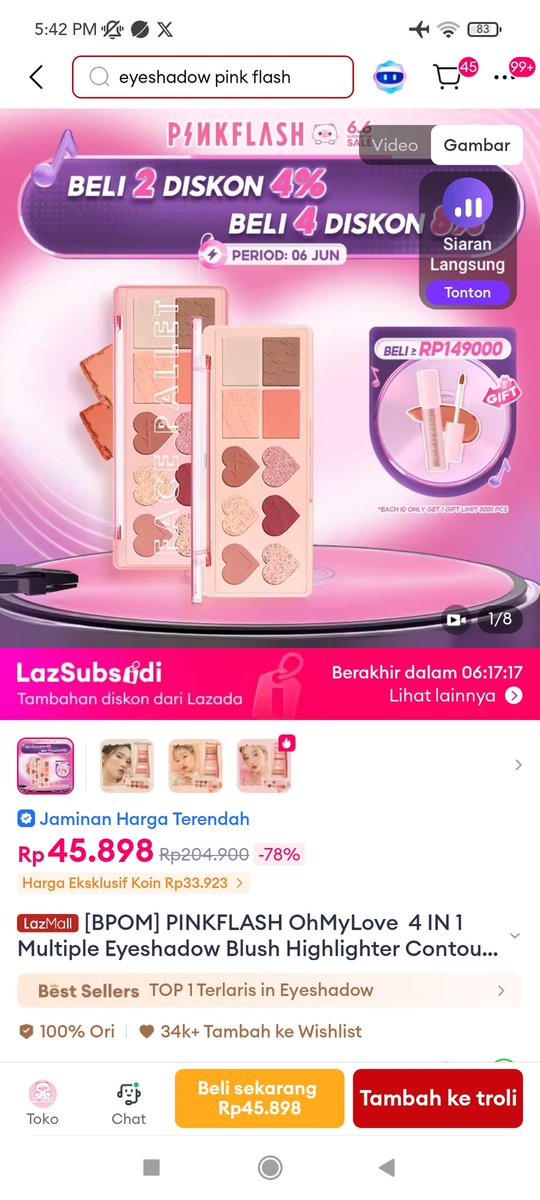 guyss udah Hari Terakhir Lazada66 Sale nihh, yg belum belanja buruan checkout skrg, kesempatan bgt nih mumpung ada diskon brand s.d 90% dan extra brand voucher 20% tunggu apalagiii lazada.co.id/products/pdp-i…